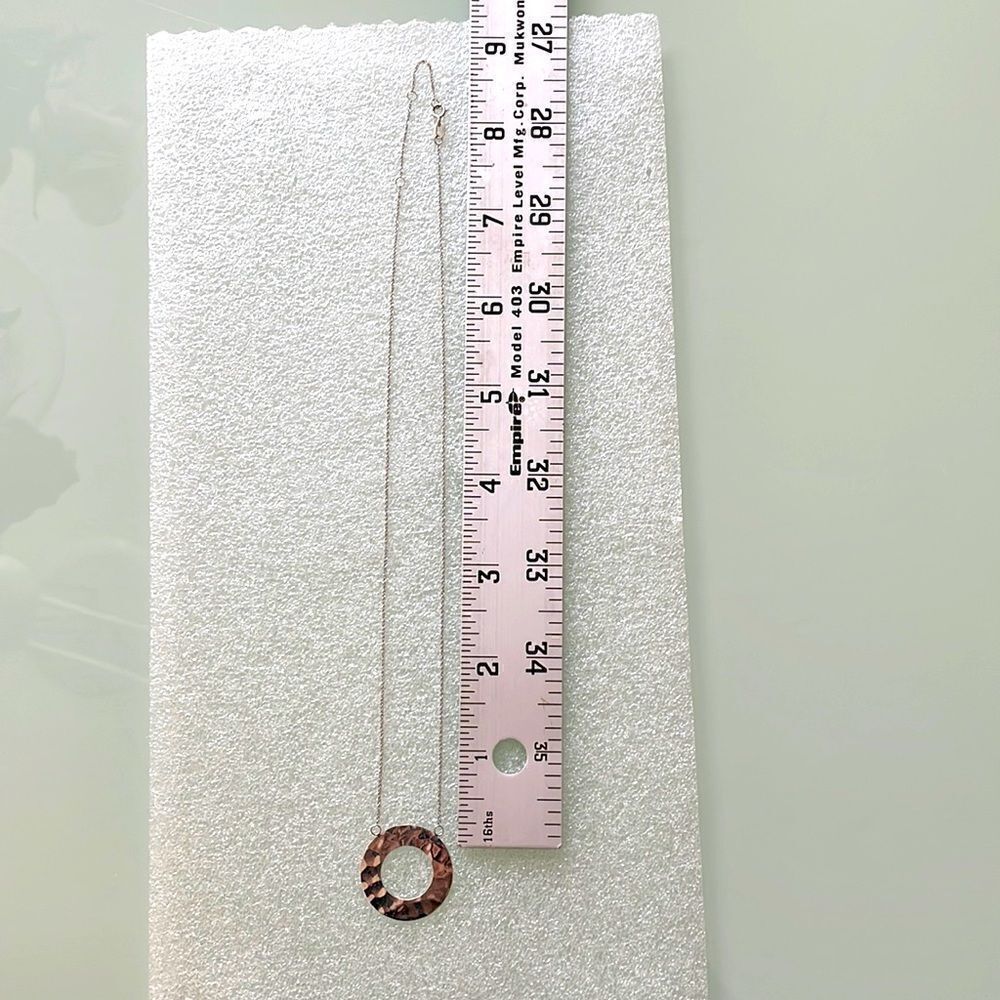 14k white gold round pendant attached 18 inches see picture can be made 16’’